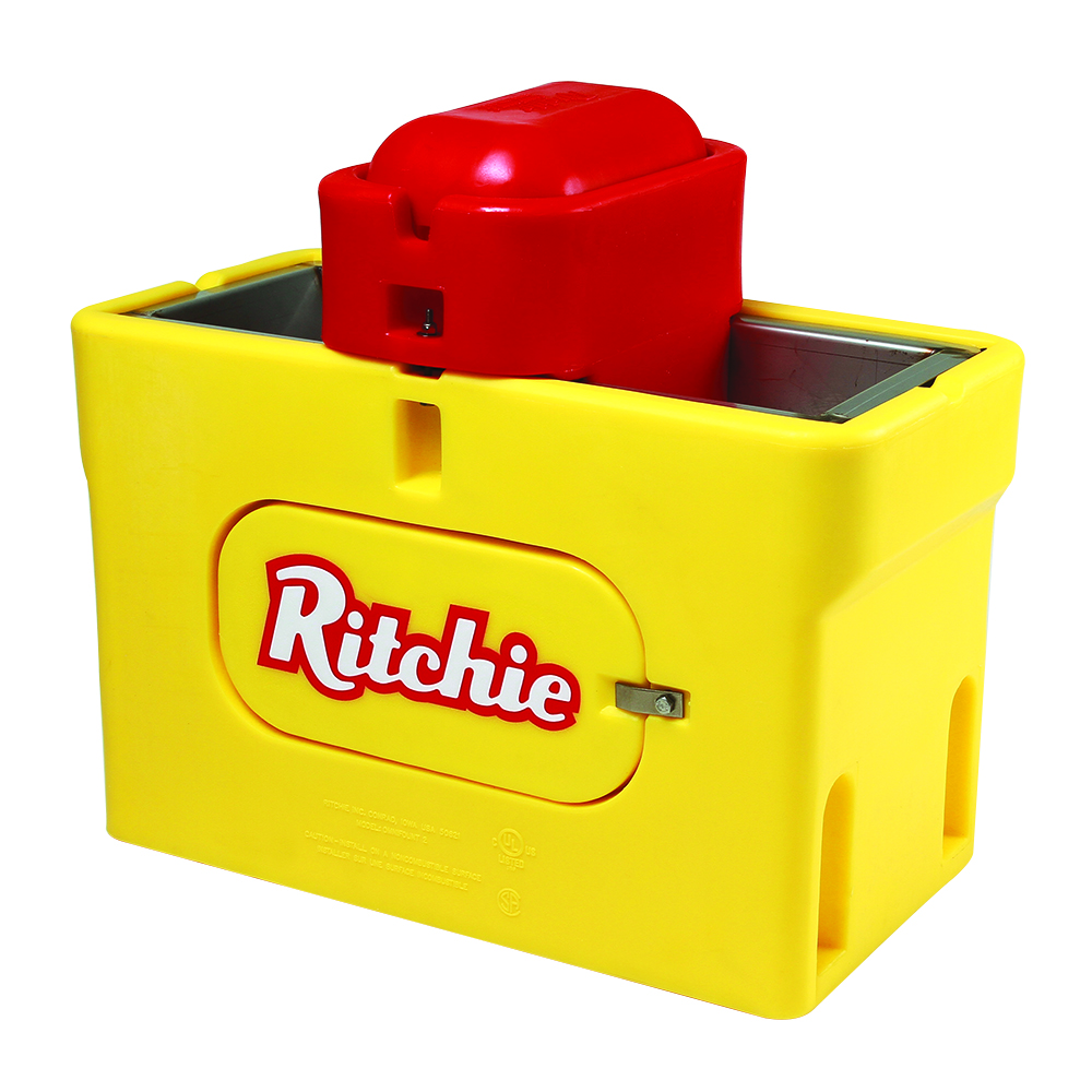 Ritchie heated two trough waterer for cattle